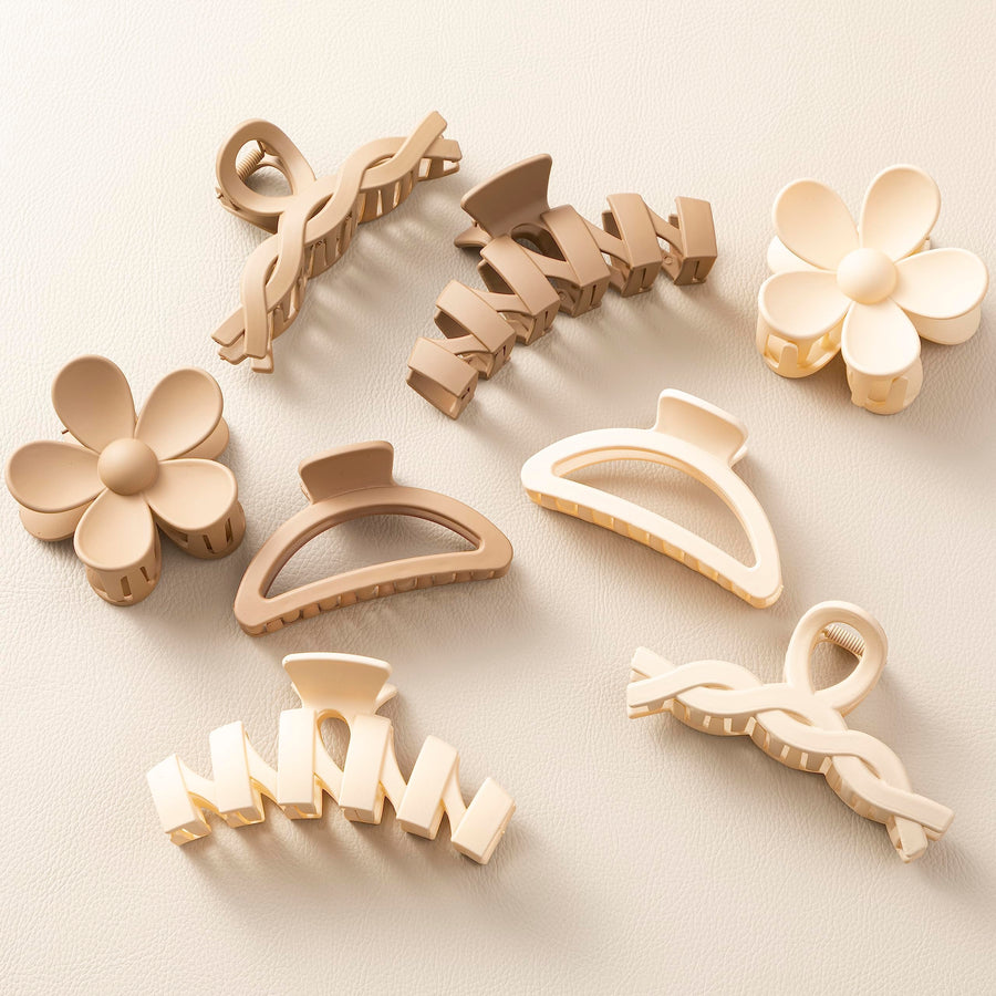 Sunolga front packaging showing 8 neutral claw clips and variety benefits