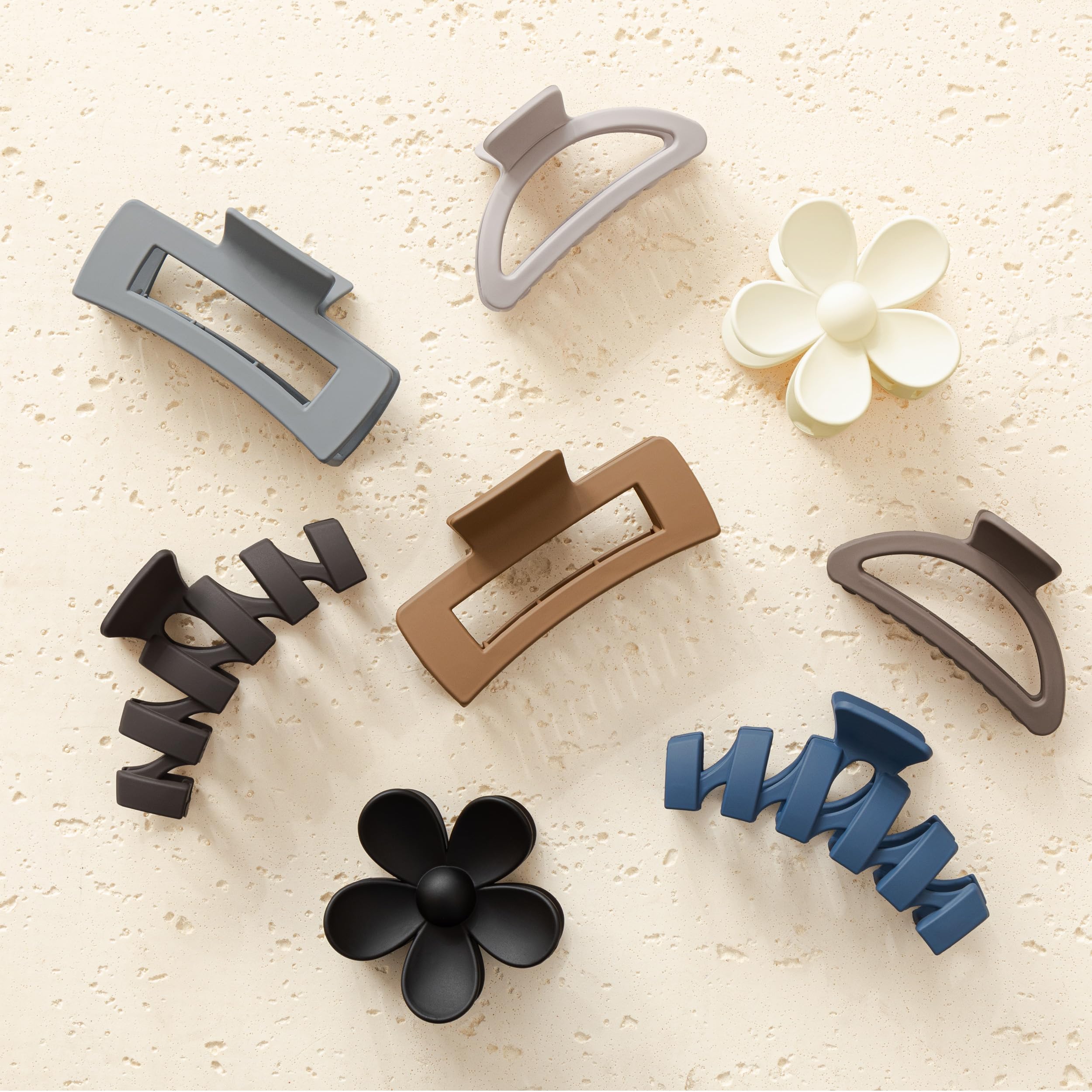 Sunolga front packaging showing eight neutral hair clips and variety set benefit
