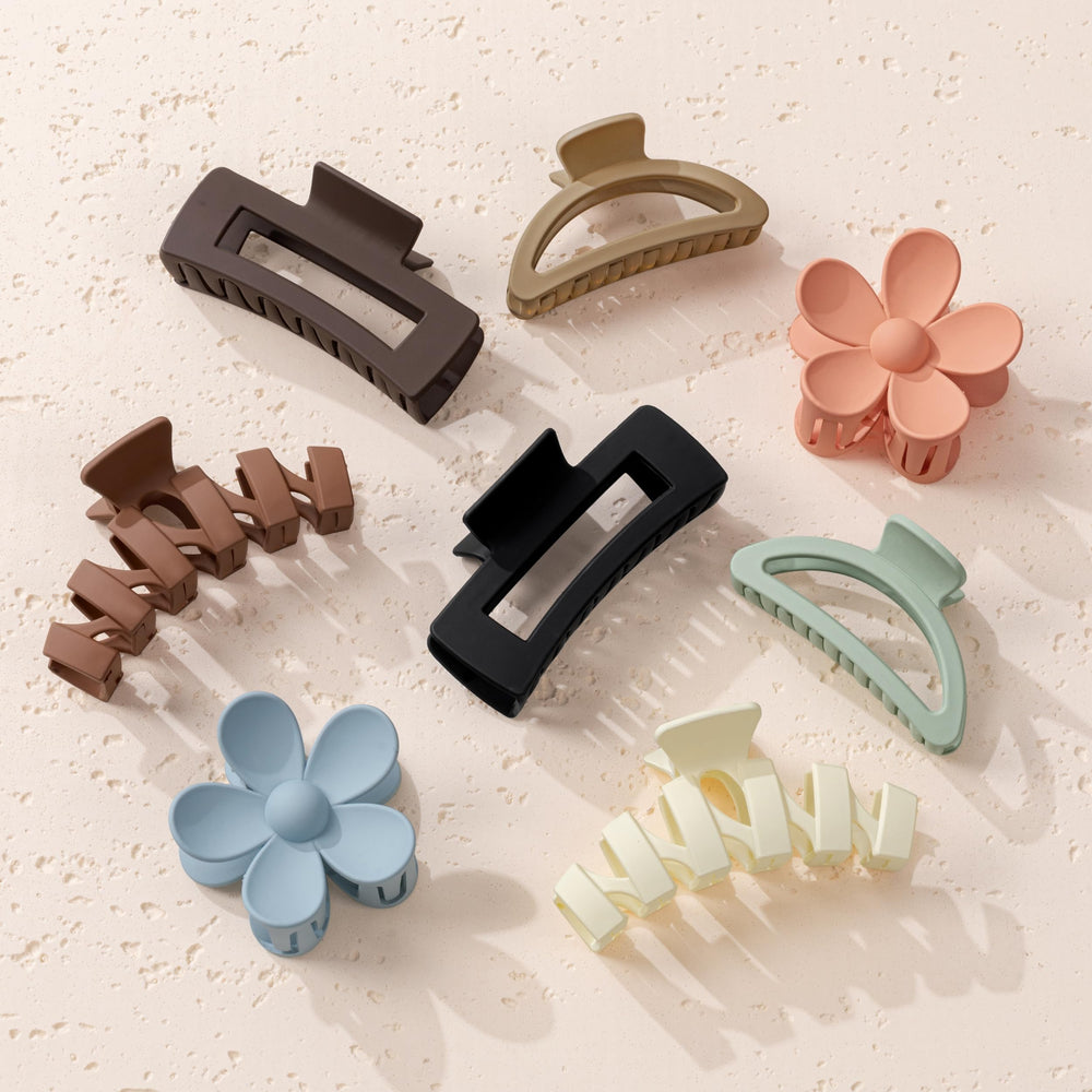 Sunolga front packaging shot showing full 8-piece clip variety and colors, convenient set