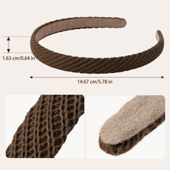 Sunolga headband held in hand to show size and thin profile for comfortable wear