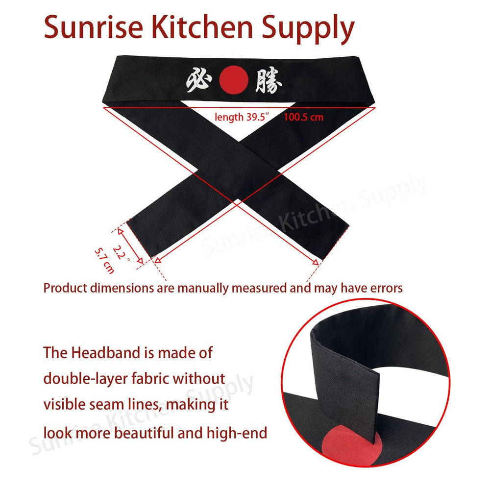 SUNRISE hachimaki worn by sushi chef demonstrating secure fit and sweat control