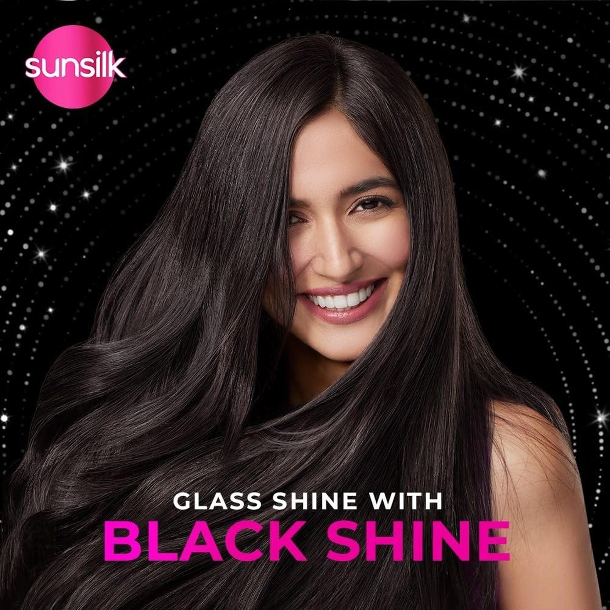 sunsilk shampoo bottle in shower conveying everyday convenience