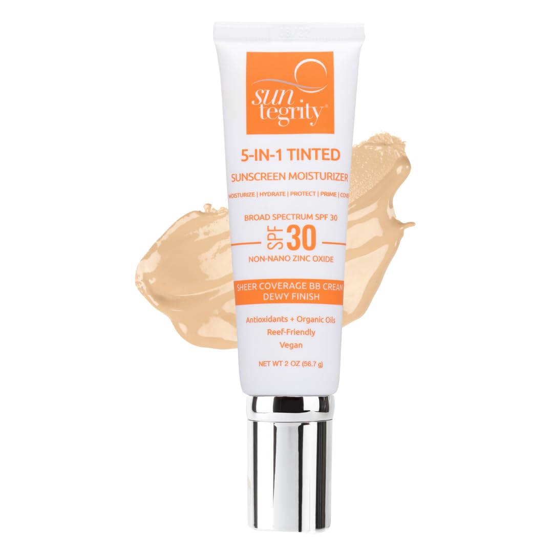 Suntegrity front tube showing SPF 30 and light tint benefit