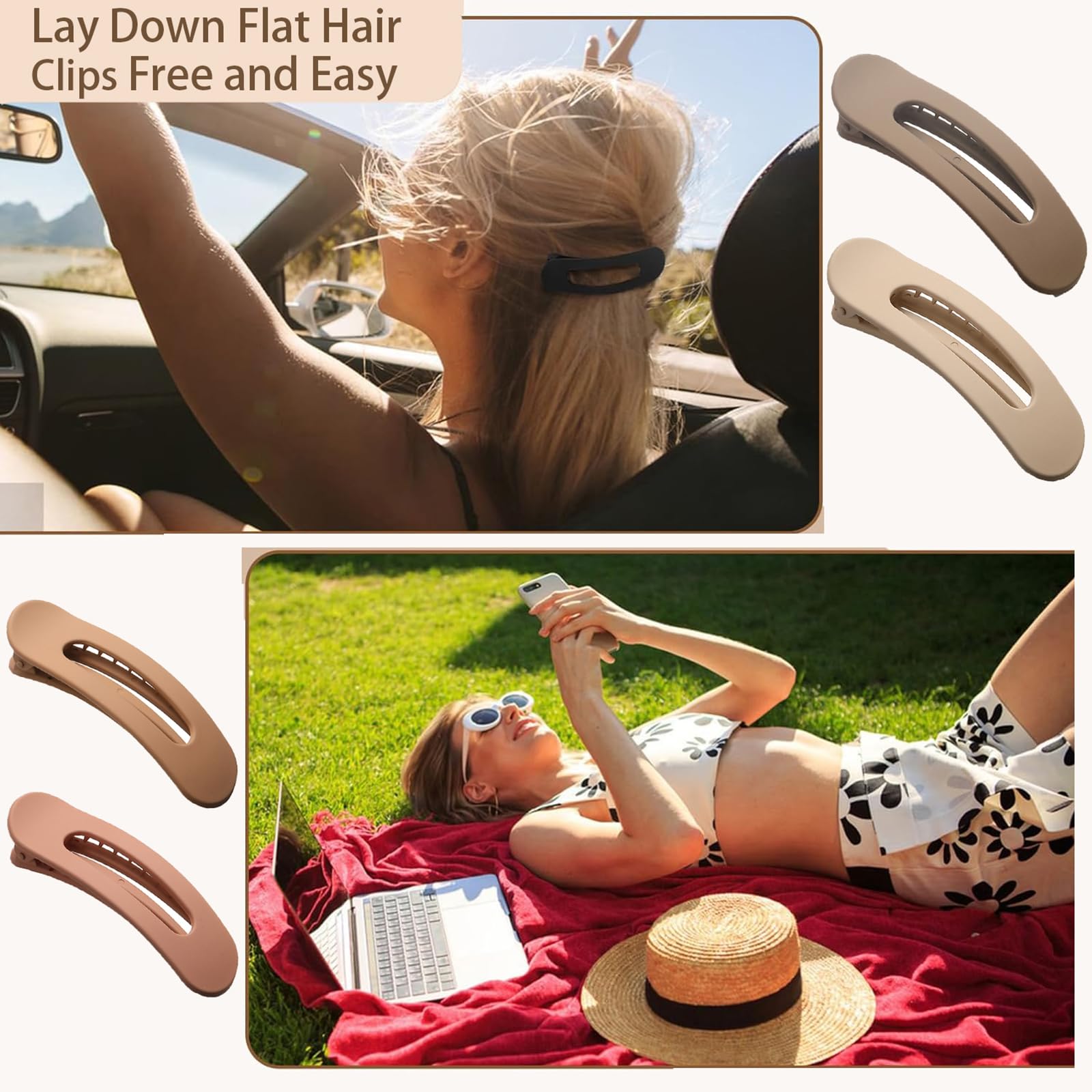 SUNTIESDAY securing a bun on thick hair for long-lasting support