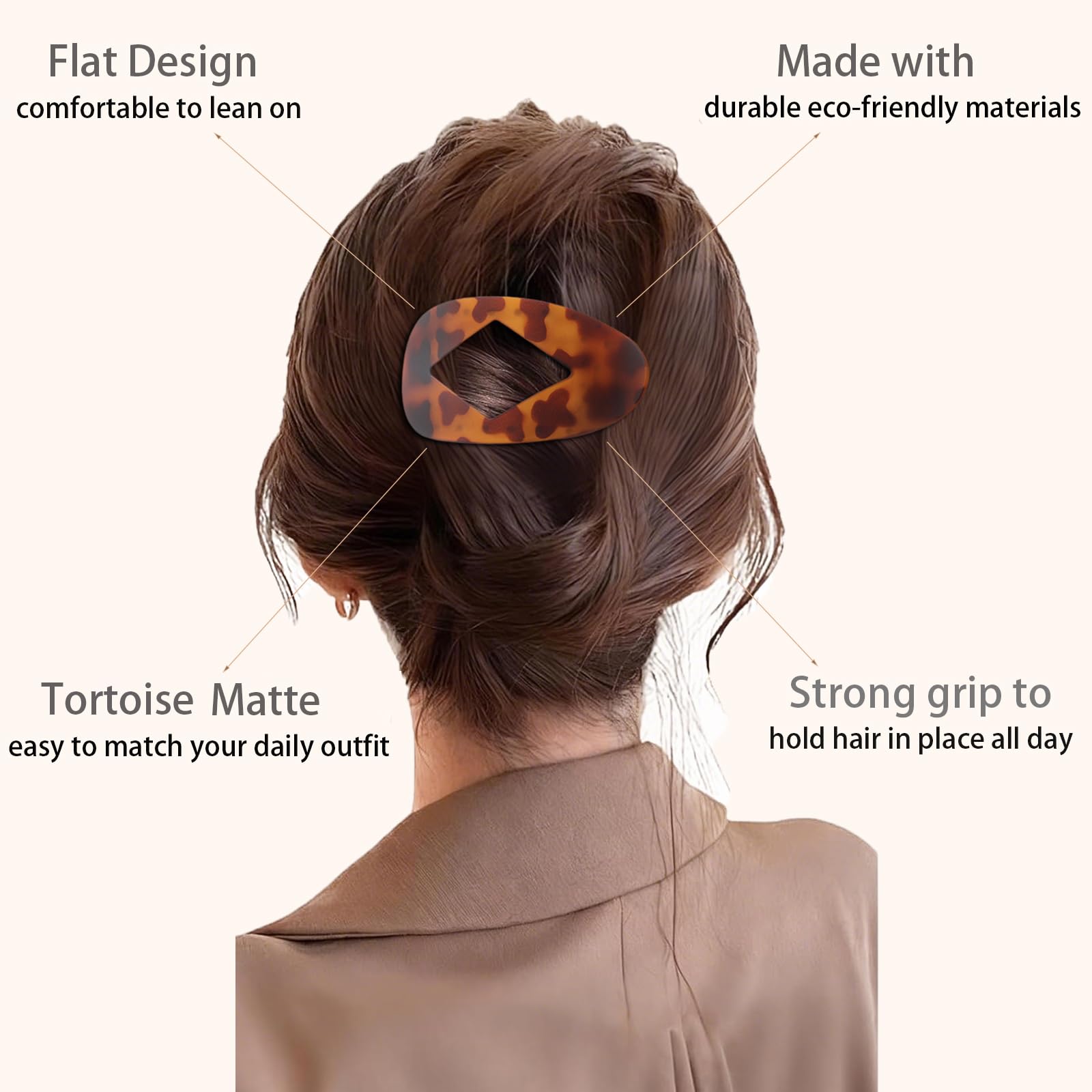 SUNTIESDAY clip securing an elegant updo demonstrating strong, slip-resistant hold