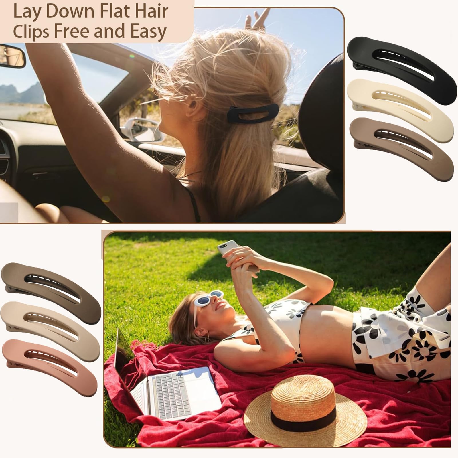 SUNTIESDAY clip next to hand showing large size and easy handling