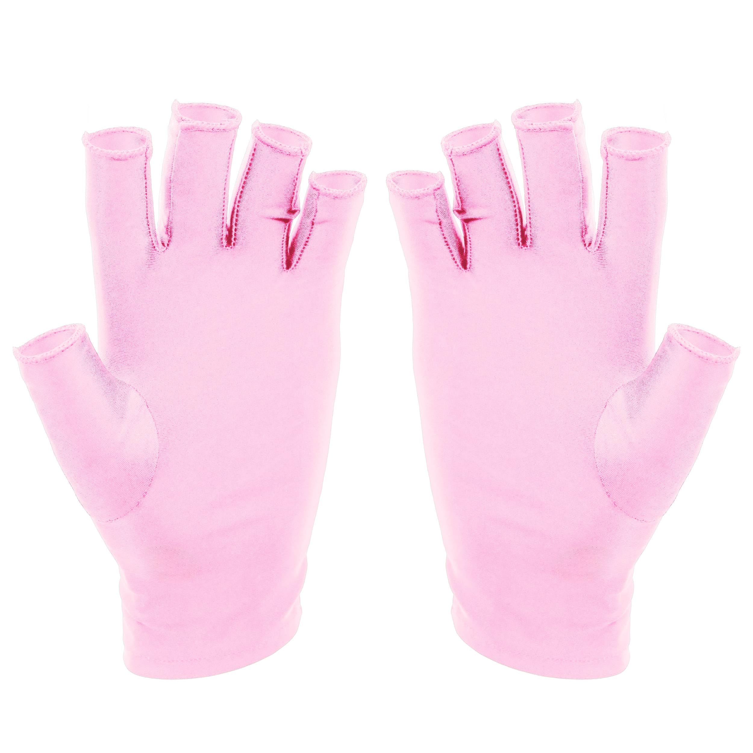SUNUV pink gloves front view showing protective fit and comfort