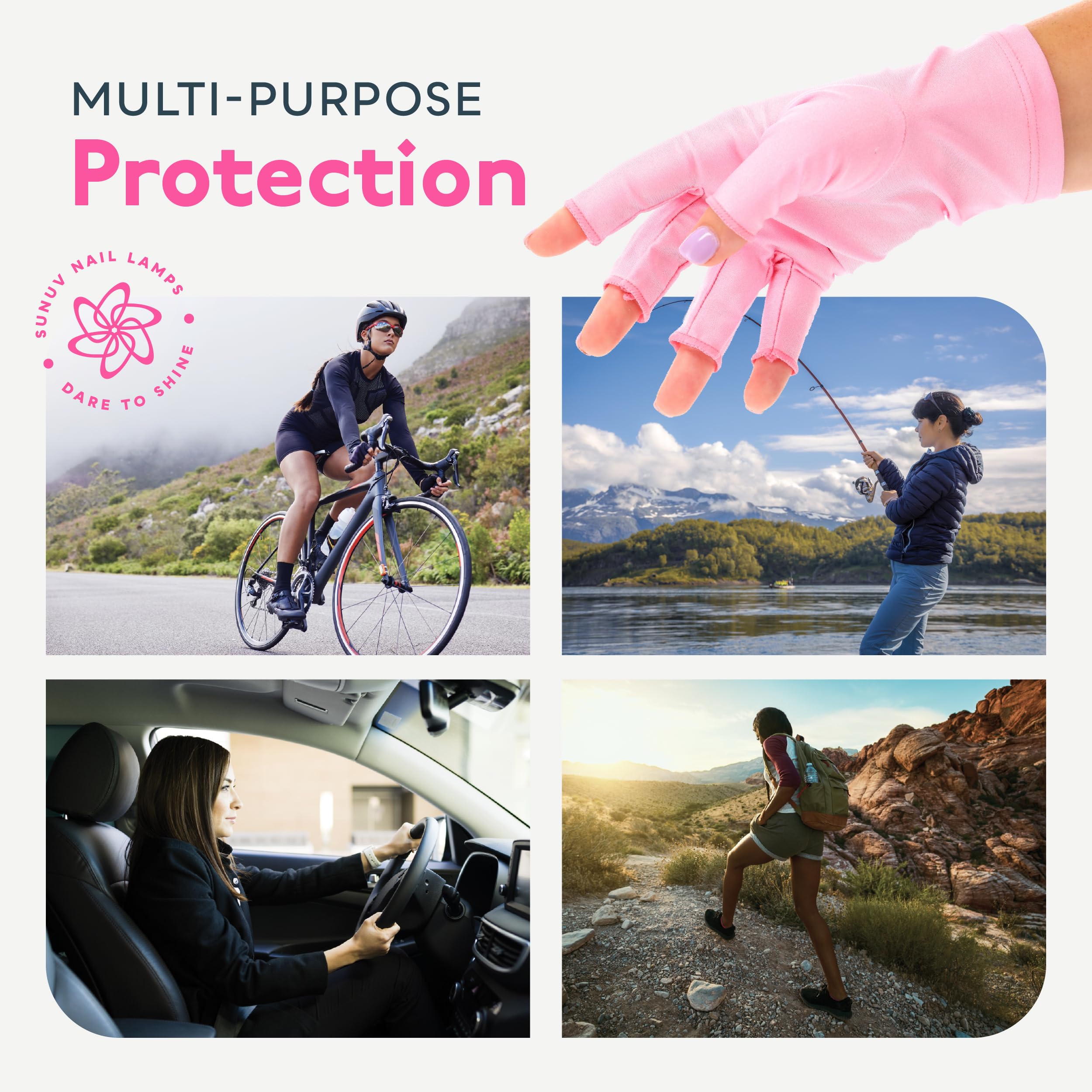 SUNUV product packaging and label showing brand and glove features