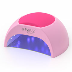 SUNUV SUN2C front view showing compact pink shell and fast curing benefit