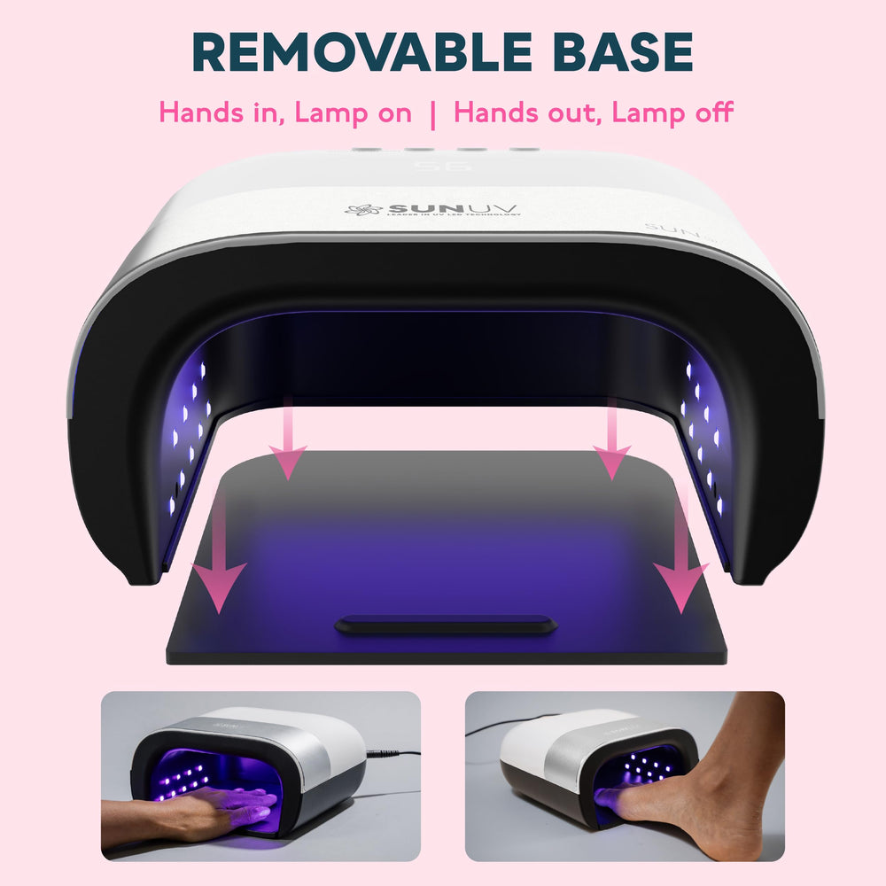 SUNUV SUN3 with a hand inside demonstrating automatic sensor and fast curing benefit