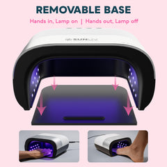 SUNUV SUN3 with a hand inside demonstrating automatic sensor and fast curing benefit