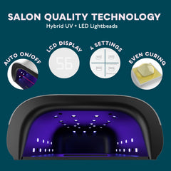 SUNUV SUN3 low heat mode indicator lit demonstrating gentle cure comfort benefit
