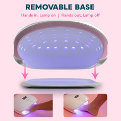 SUNUV SUN4S positioned for pedicure showing toe placement convenience benefit