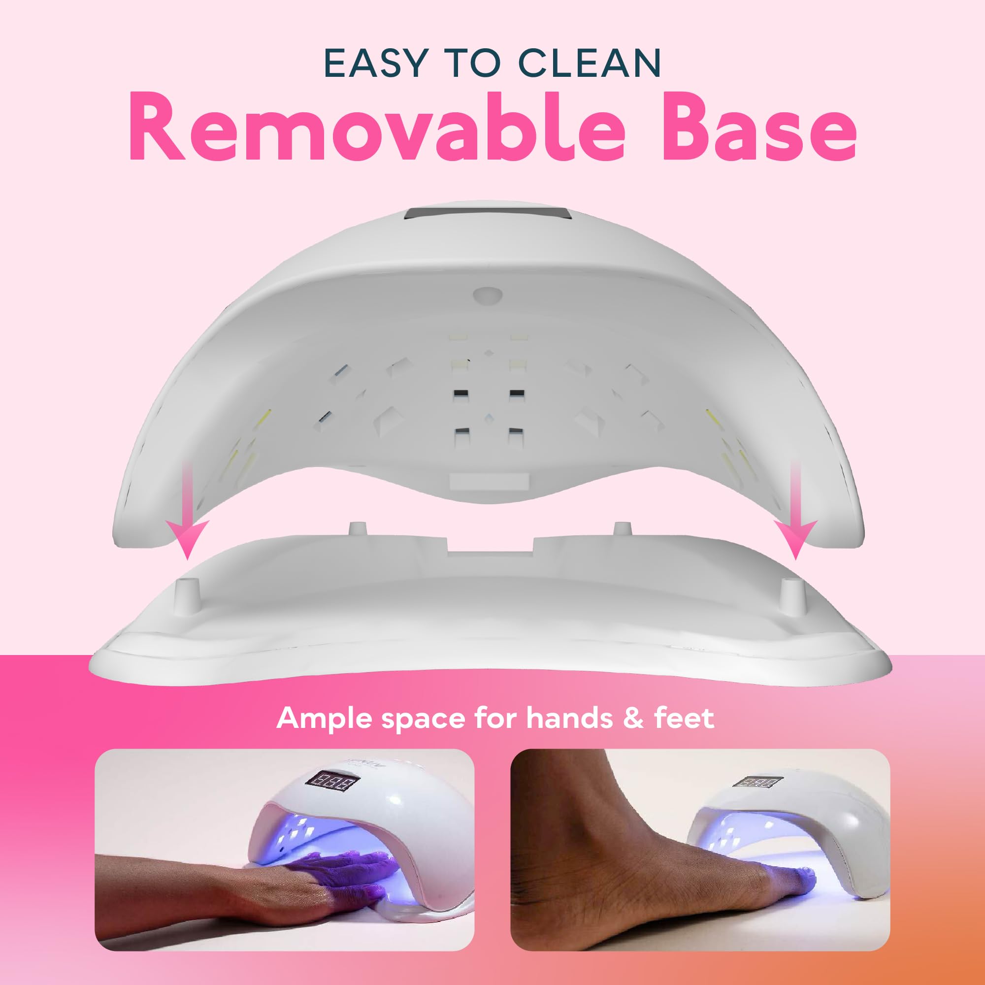 SUNUV SUN5 hand inside lamp triggering auto sensor for effortless operation
