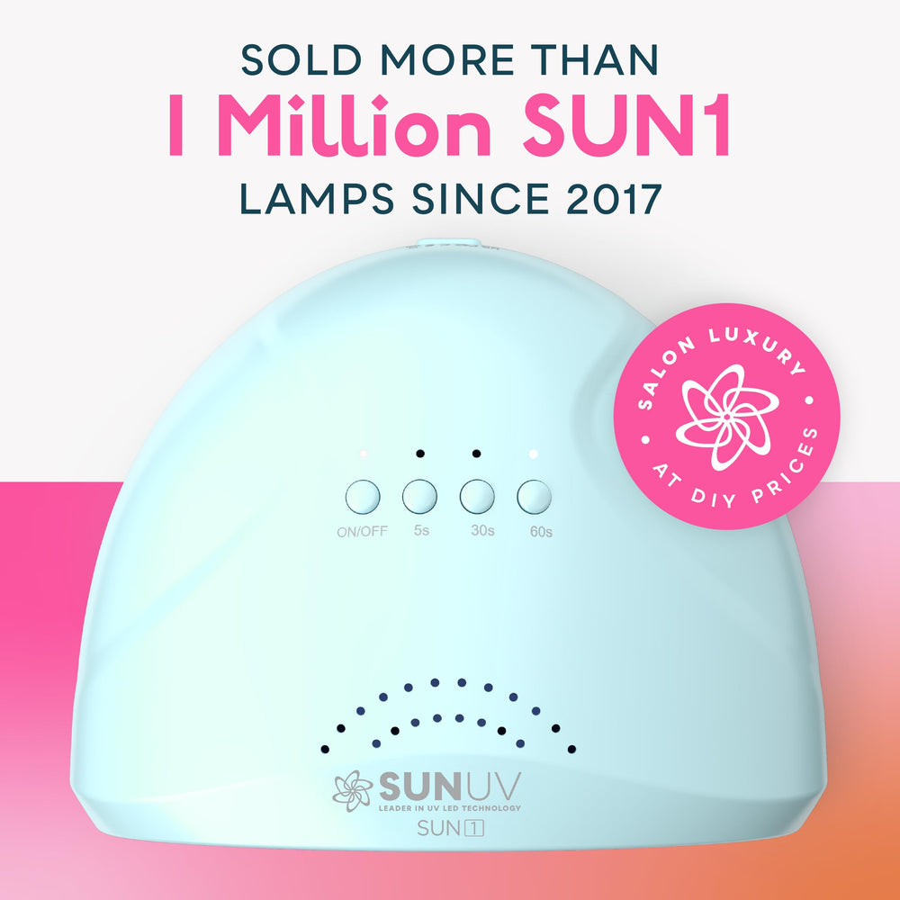 SUNUV lamp with removable base displayed for easy toe access and cleaning