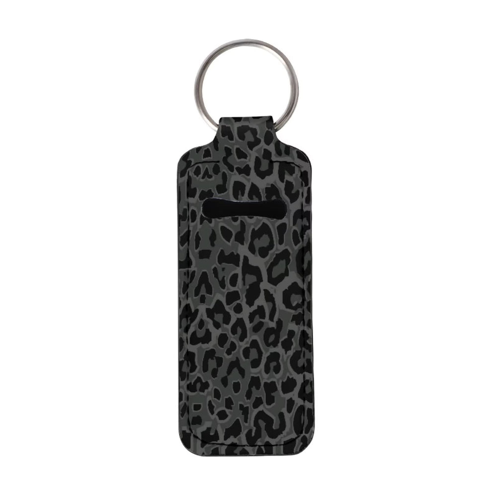 Suobstales black leopard front view showing bold print and ring, stylish convenience