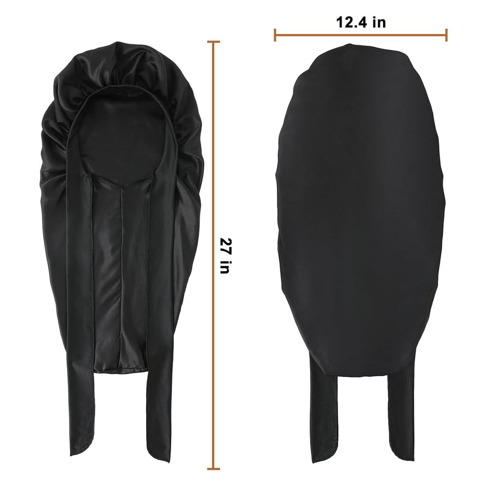 Supaze size and scale comparison illustrating 27-inch length for long hairstyles
