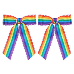 SUPCLIPS front view showing rainbow bows and colorful appeal