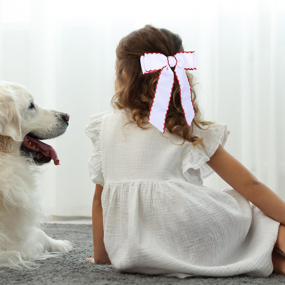 SUPCLIPS bow clipped in ponytail styling for girls, adds playful polish