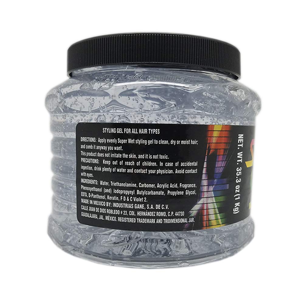Super brand open jar gel texture close-up showing smooth glossy consistency benefit