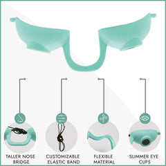 Super Sunnies profile of taller nose bridge improving seal and fit