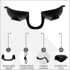 Super Sunnies flexible eyeshield detail demonstrating pliability benefit