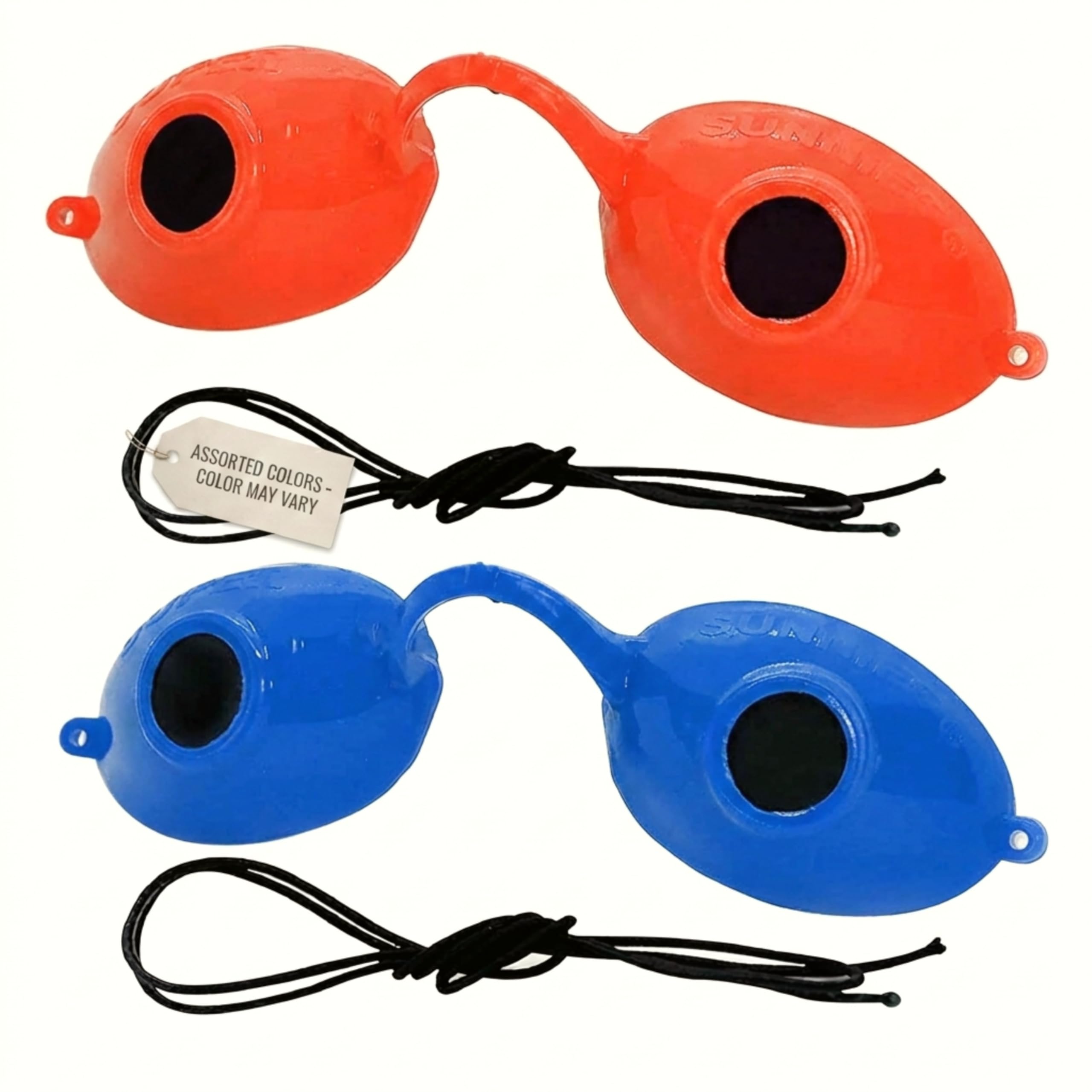 Super Sunnies front view showing compact goggles and comfortable fit