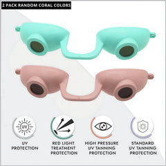 Super Sunnies close-up of flexible nose bridge for reduced tan lines