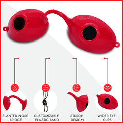 Super Sunnies side profile showing high-rise nose bridge for minimized tan lines