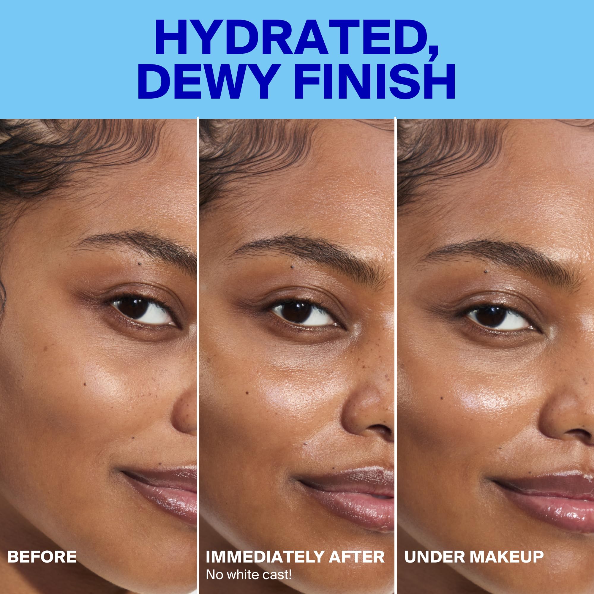 Supergoop! primed face before foundation for smoother makeup application