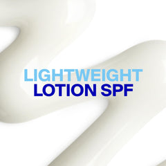 Supergoop! watery lotion texture dispensed from pump highlighting lightweight absorption benefit