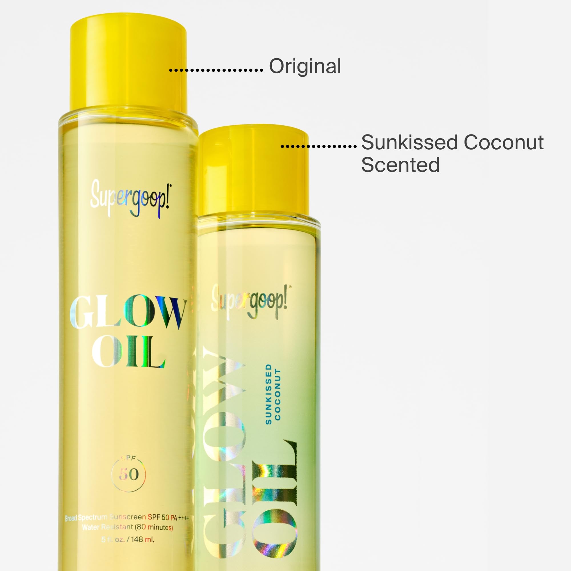 Supergoop! glow oil applied to shoulder demonstrating hydrated luminous finish