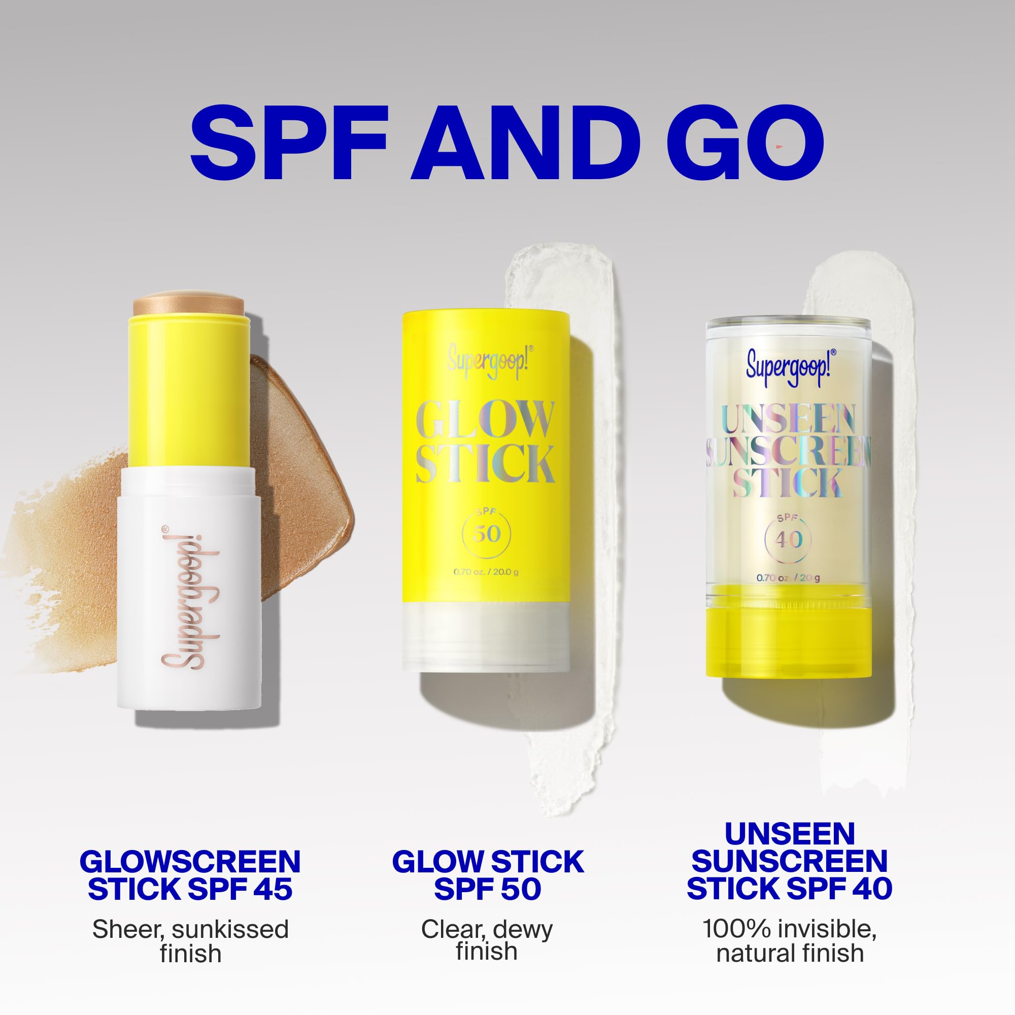 Supergoop! Glowscreen cap off showing product tip ready for precise highlighting