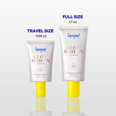 Supergoop! lifestyle outdoor glow showing radiant skin with SPF protection