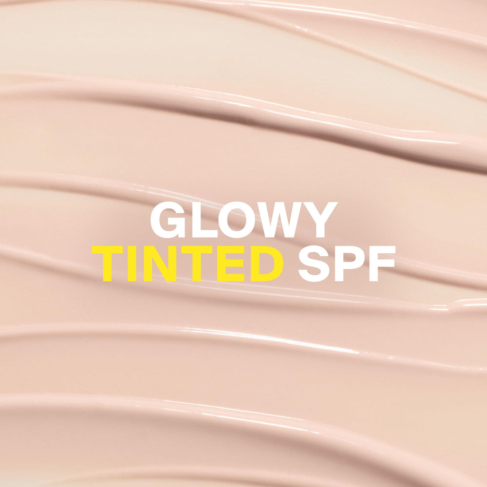 Supergoop! Glowscreen close-up texture showing pearlescent cream for dewy finish