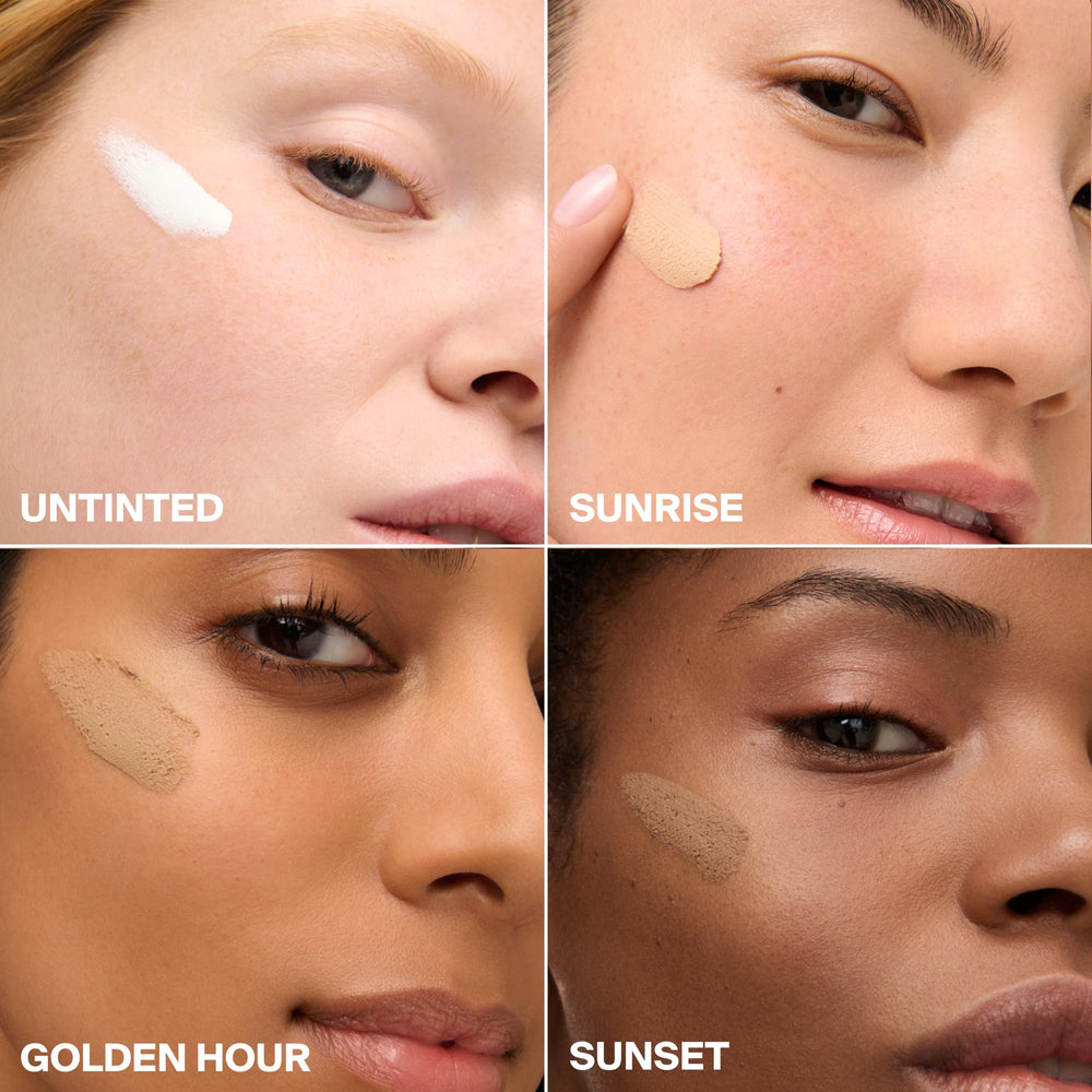 Supergoop! ingredient label close-up emphasizing antioxidant support benefit