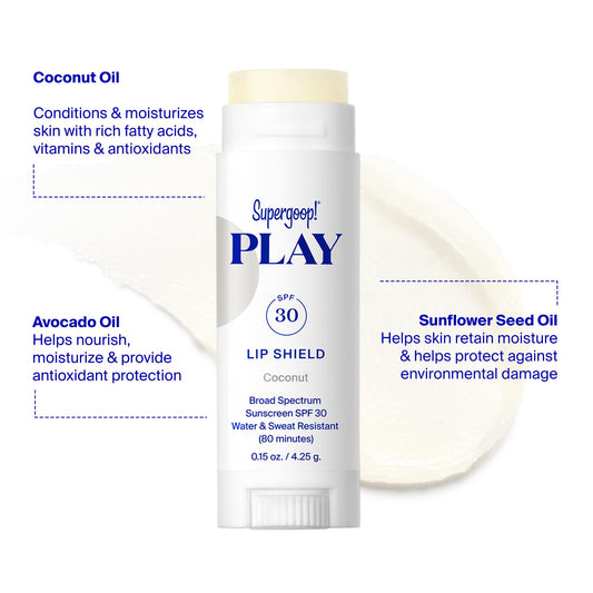 Supergoop! close-up texture of balm showing smooth moisturizing finish and nourishing oils