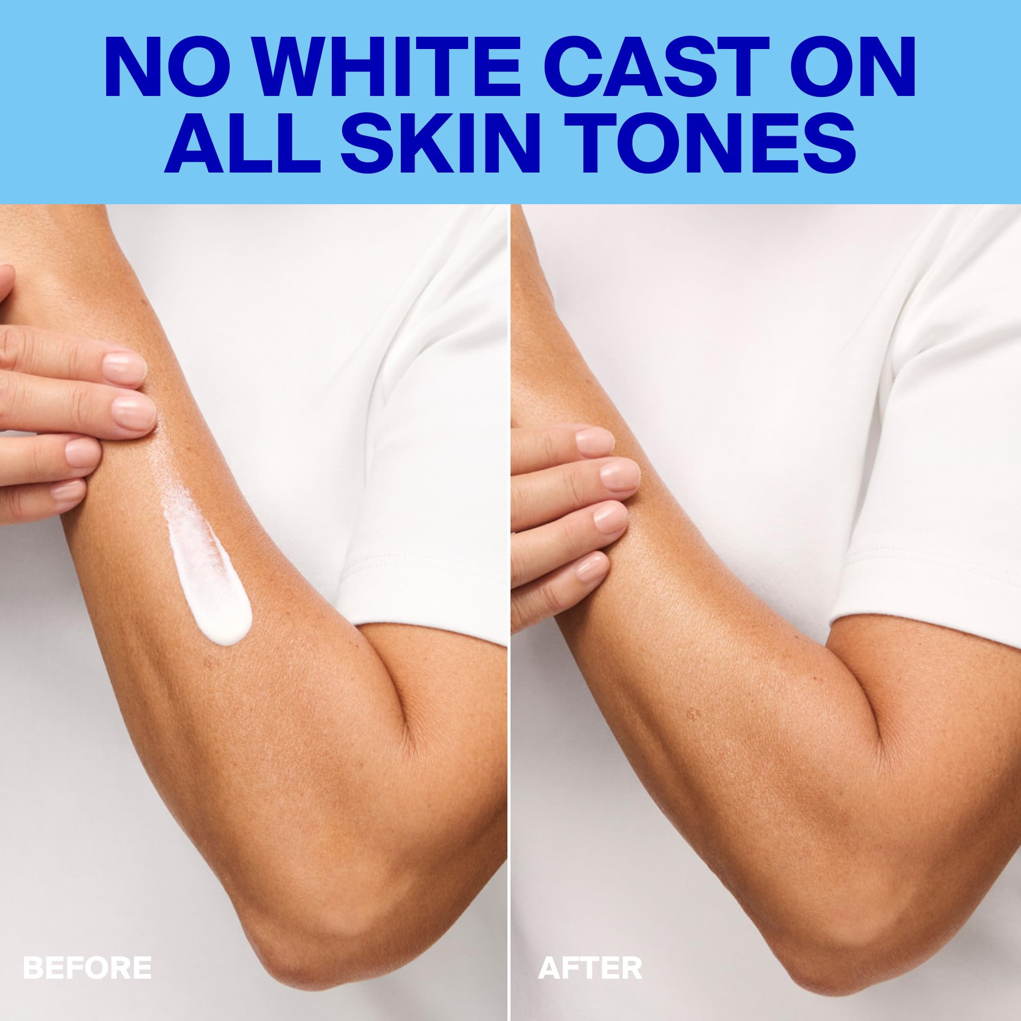 Supergoop! lotion being applied on arm showing smooth hydration benefit
