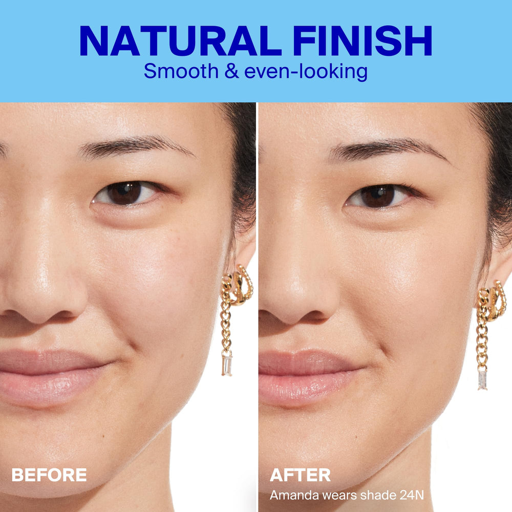 Supergoop! Protec(tint) applied with fingers demonstrating easy blending