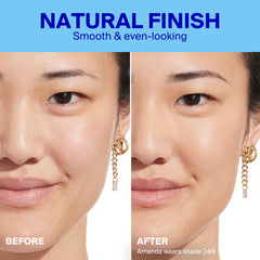 Supergoop! Protec(tint) applied with fingers demonstrating easy blending