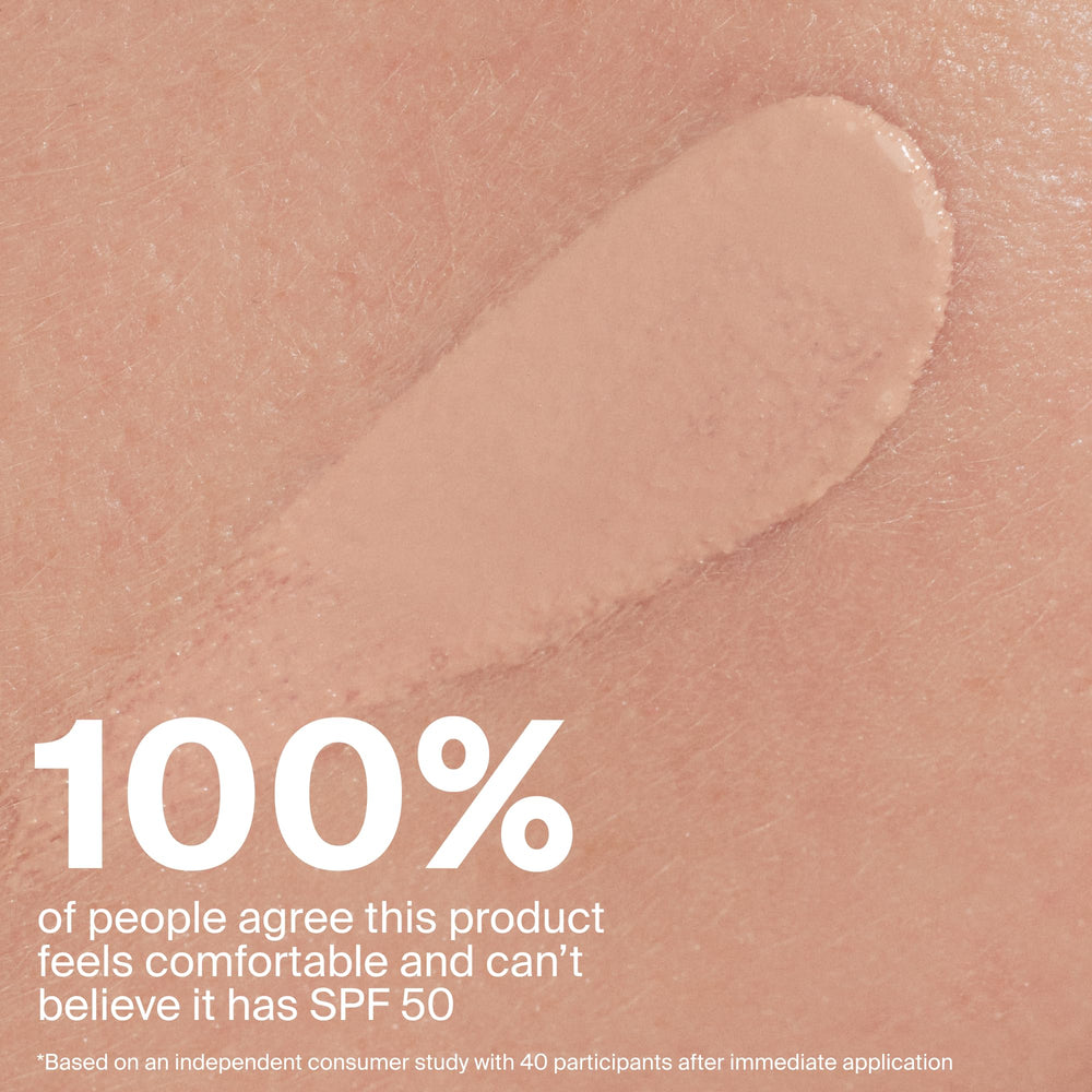 Supergoop! close-up of cream texture highlighting hyaluronic clay smoothing