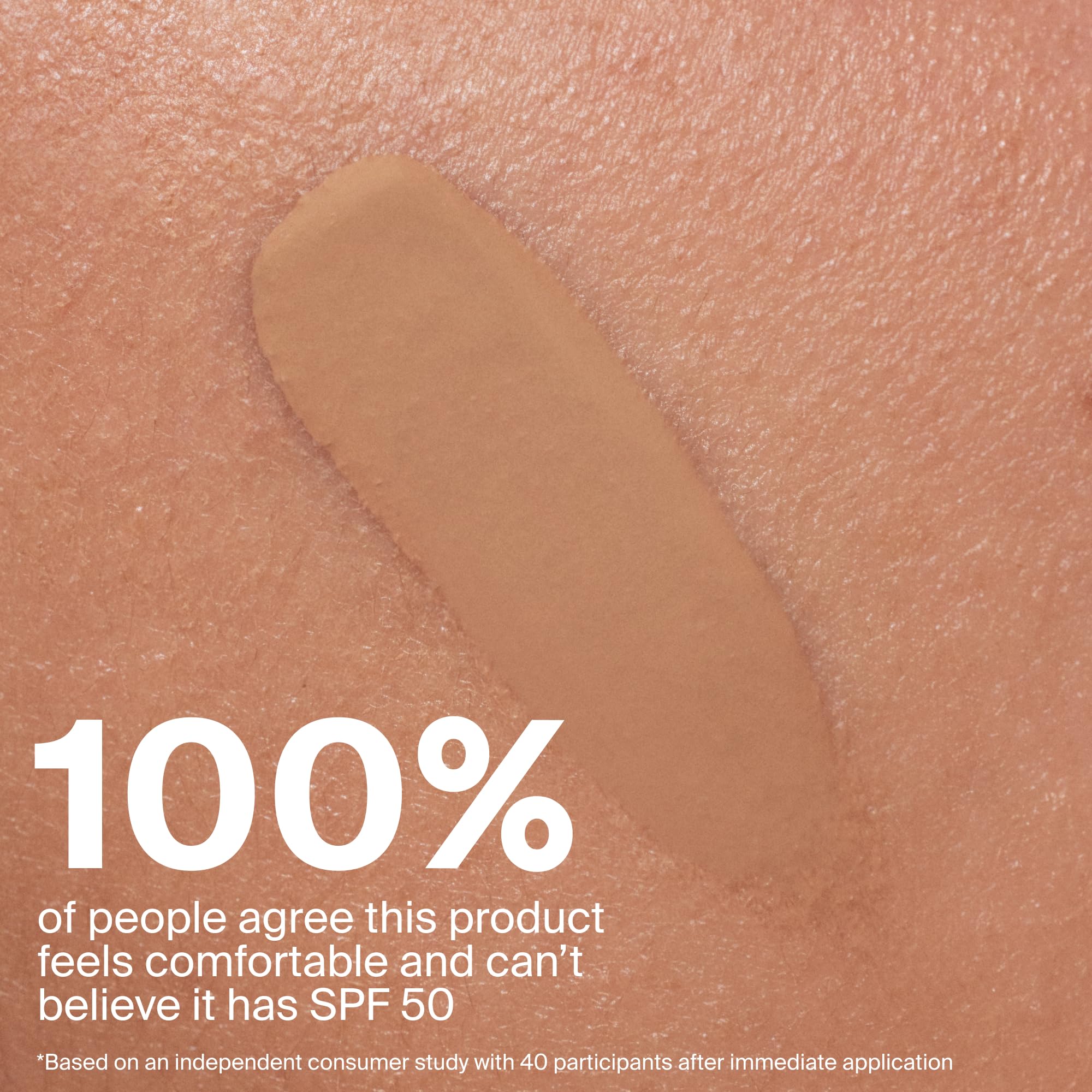 Supergoop! Protec(tint) swatch next to spoon showing true shade and coverage