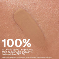 Supergoop! Protec(tint) swatch next to spoon showing true shade and coverage