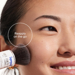 Supergoop! ingredients label close-up highlighting zinc oxide and ceramides benefits