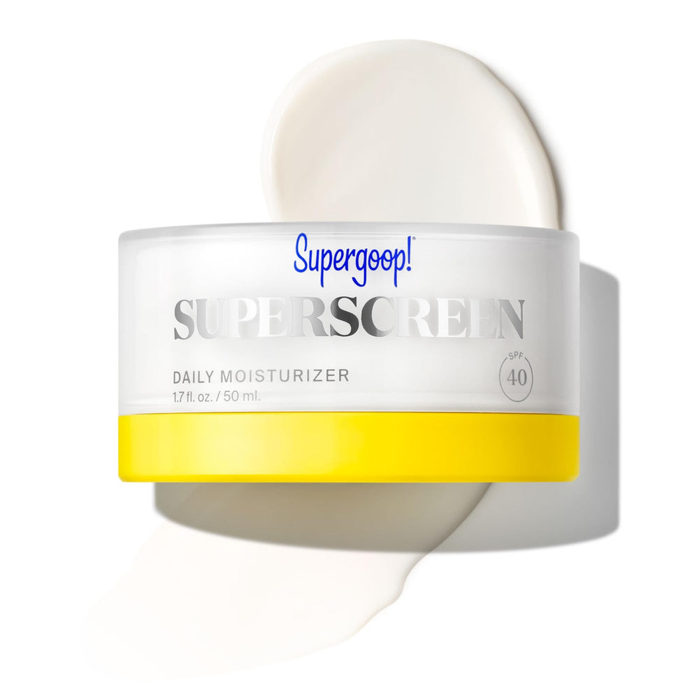 Supergoop! Superscreen front packaging showing product clarity and convenience