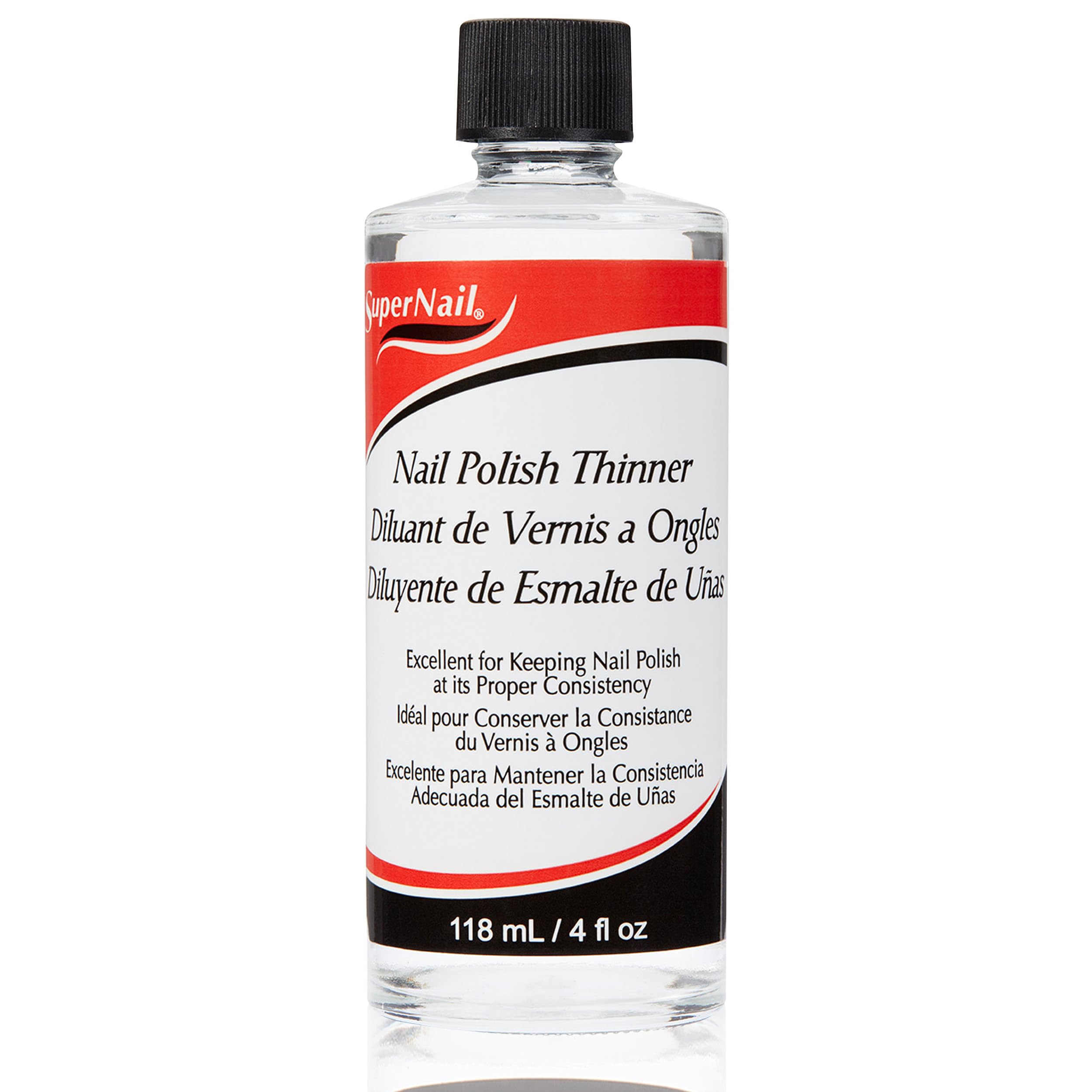 SuperNail front bottle view showing product label and 4 fl oz size benefit