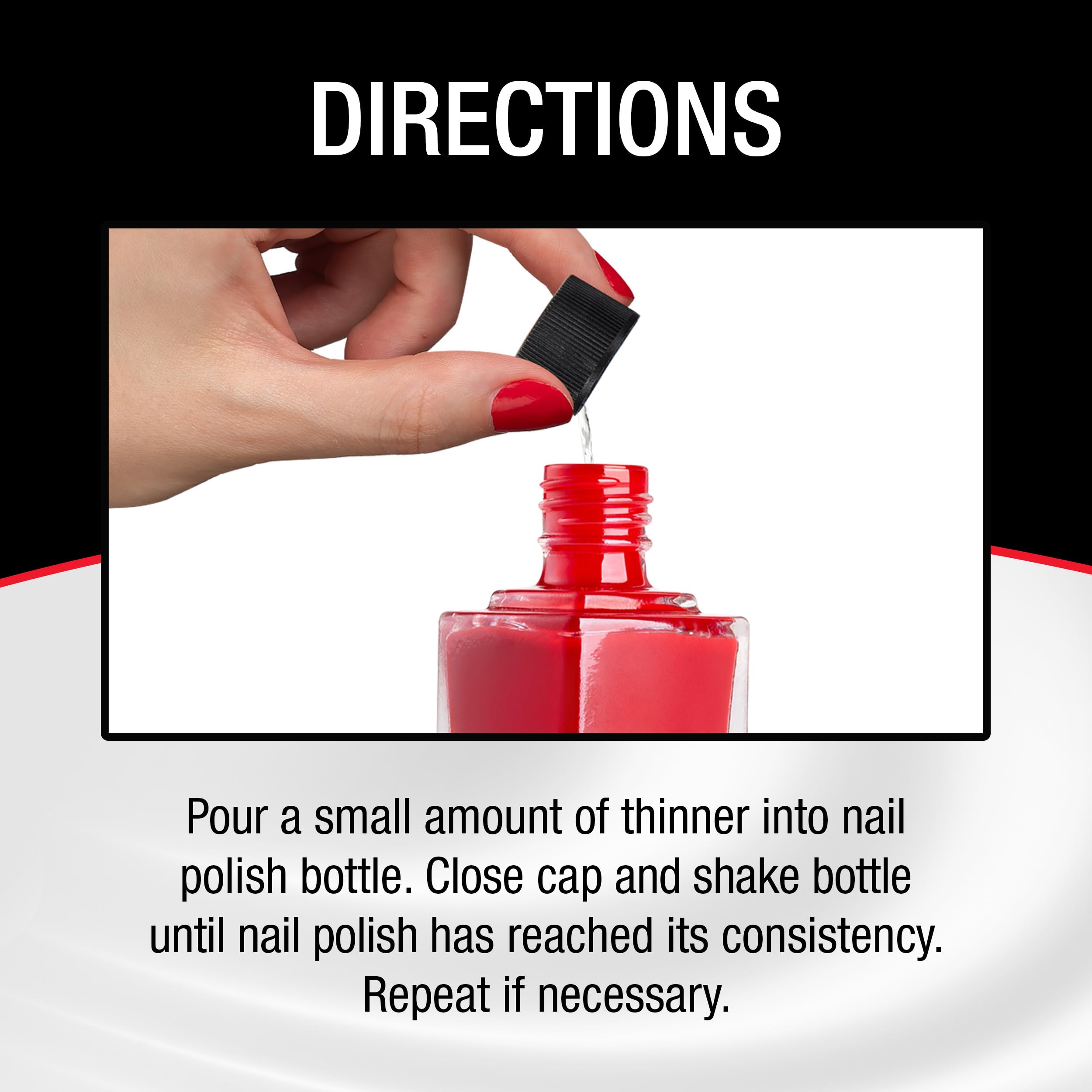 SuperNail bottle next to common items showing 4 fl oz size benefit
