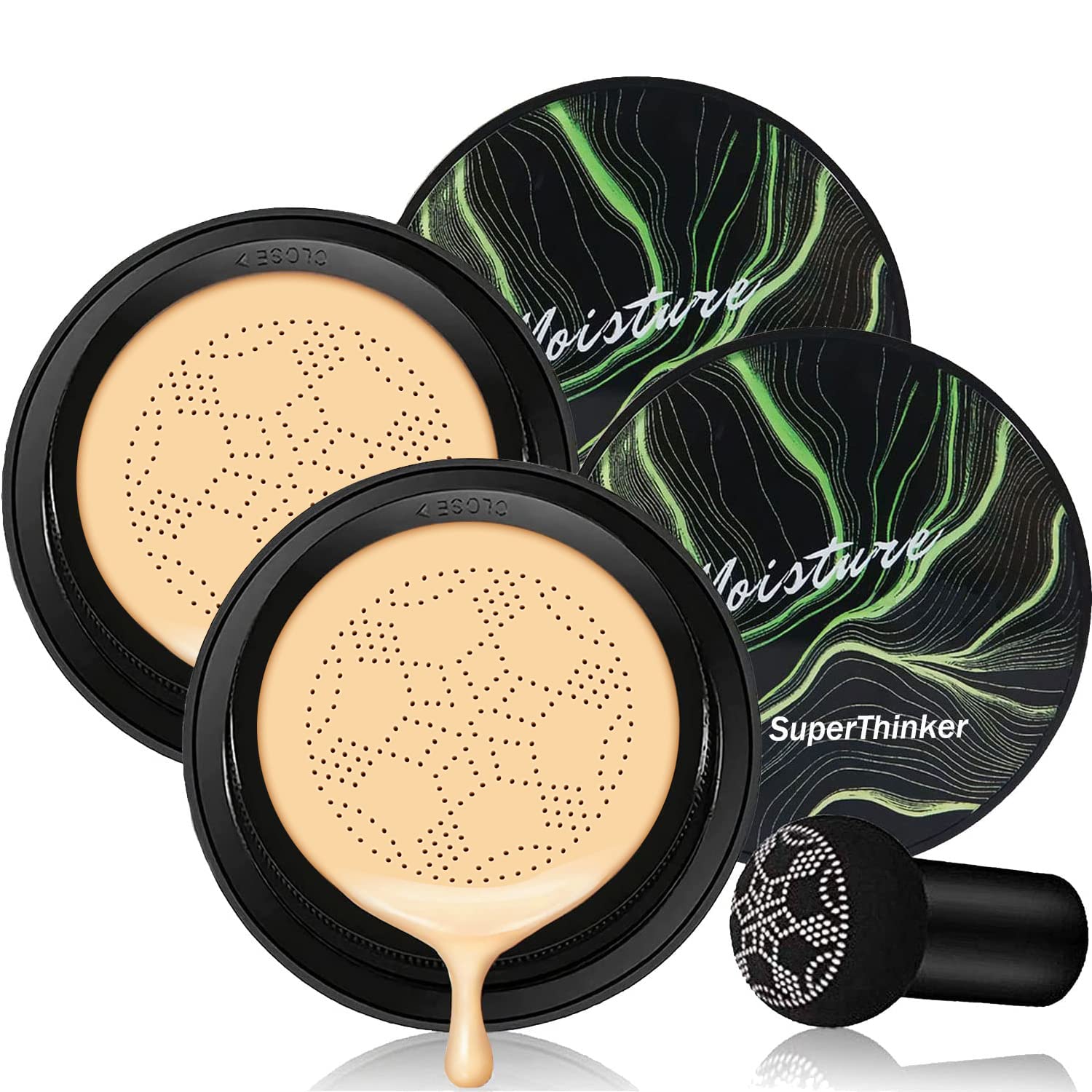 SuperThinker compact front packaging showing brand and shade benefit