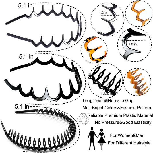 Supgoodom close-up of wavy teeth gripping hair for non-slip hold and comfort