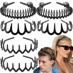 Supgoodom front packaging showing six zigzag headbands and bright black colors